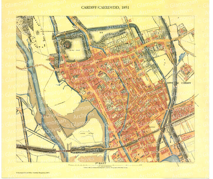 Old Cardiff Street Maps Maps - Glamorgan Archives