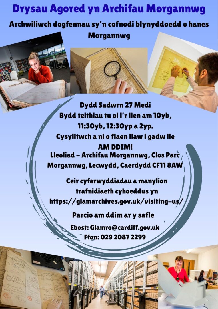 Drysau Agored yn Archifau Morgannwg
