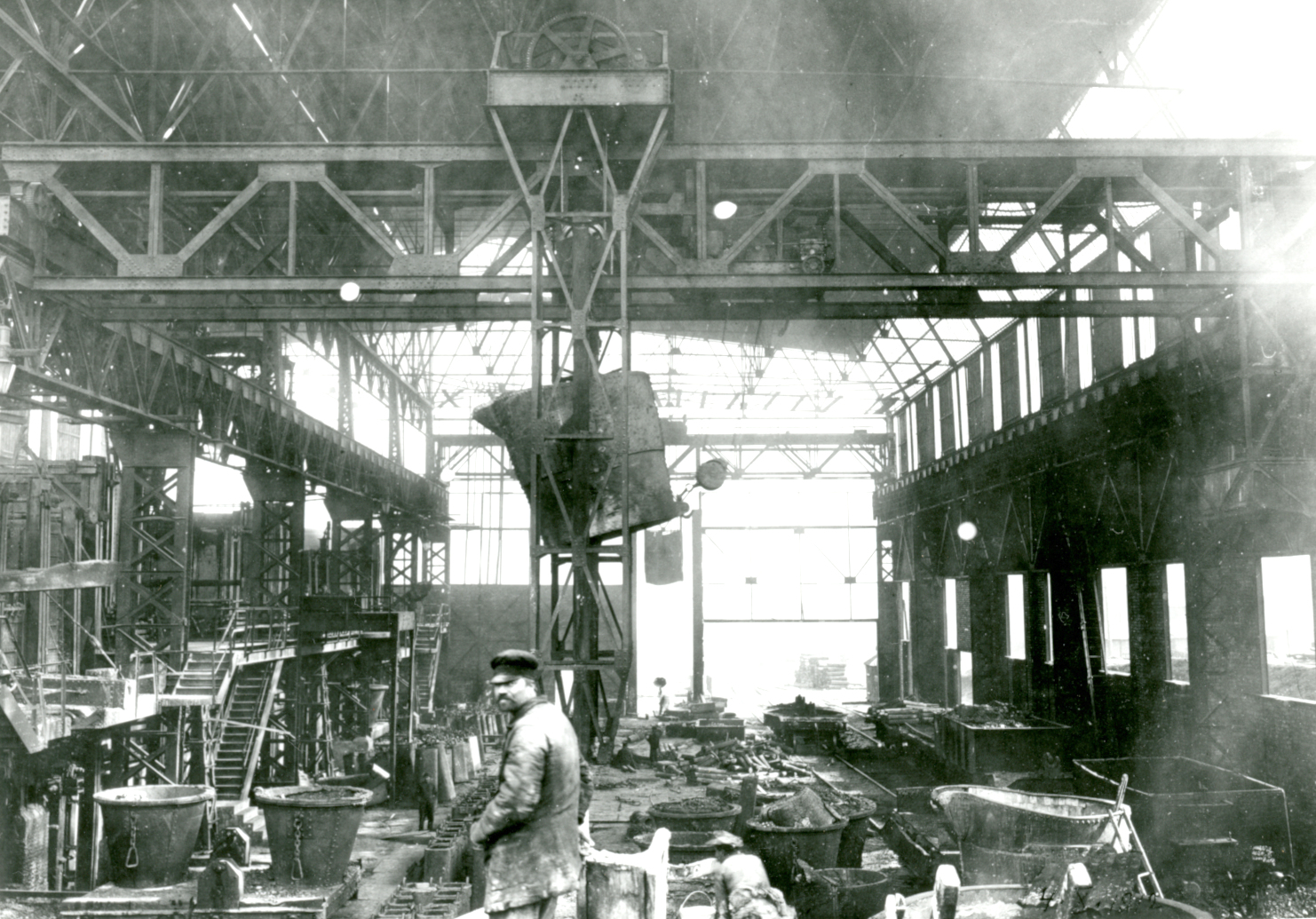 New open hearth casting pit